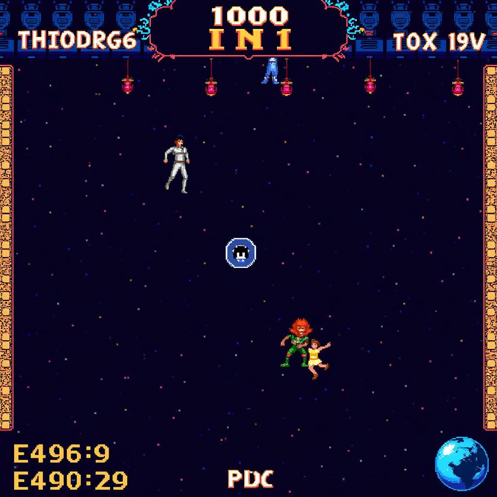 Gameplay screenshot of a classic arcade game from a 1000 in 1 Games APK