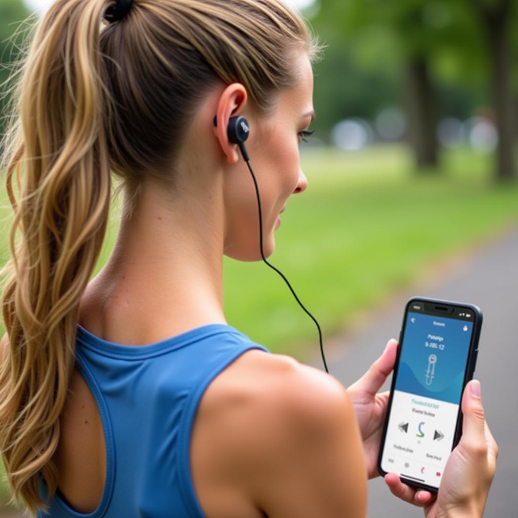 A runner using the 10k Runner app for outdoor training