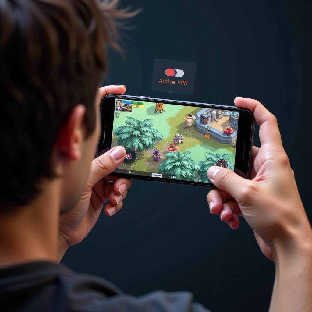 Mobile phone with 17svpn apk for gaming