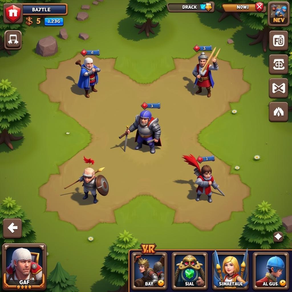 Gameplay of 300 Battles APK showcasing the battle strategy