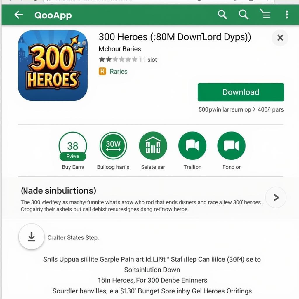 300 Heroes APK Download Page on QooApp