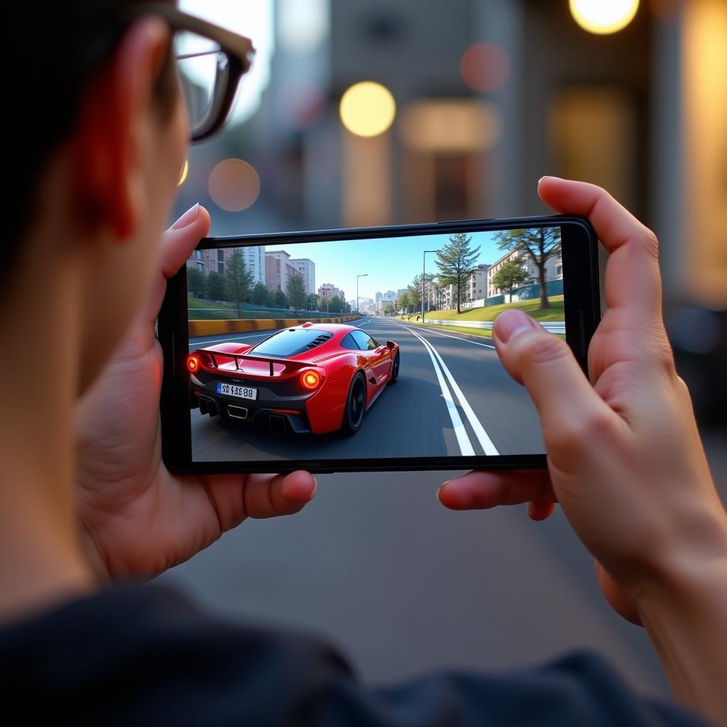 3D car racing game on a mobile phone