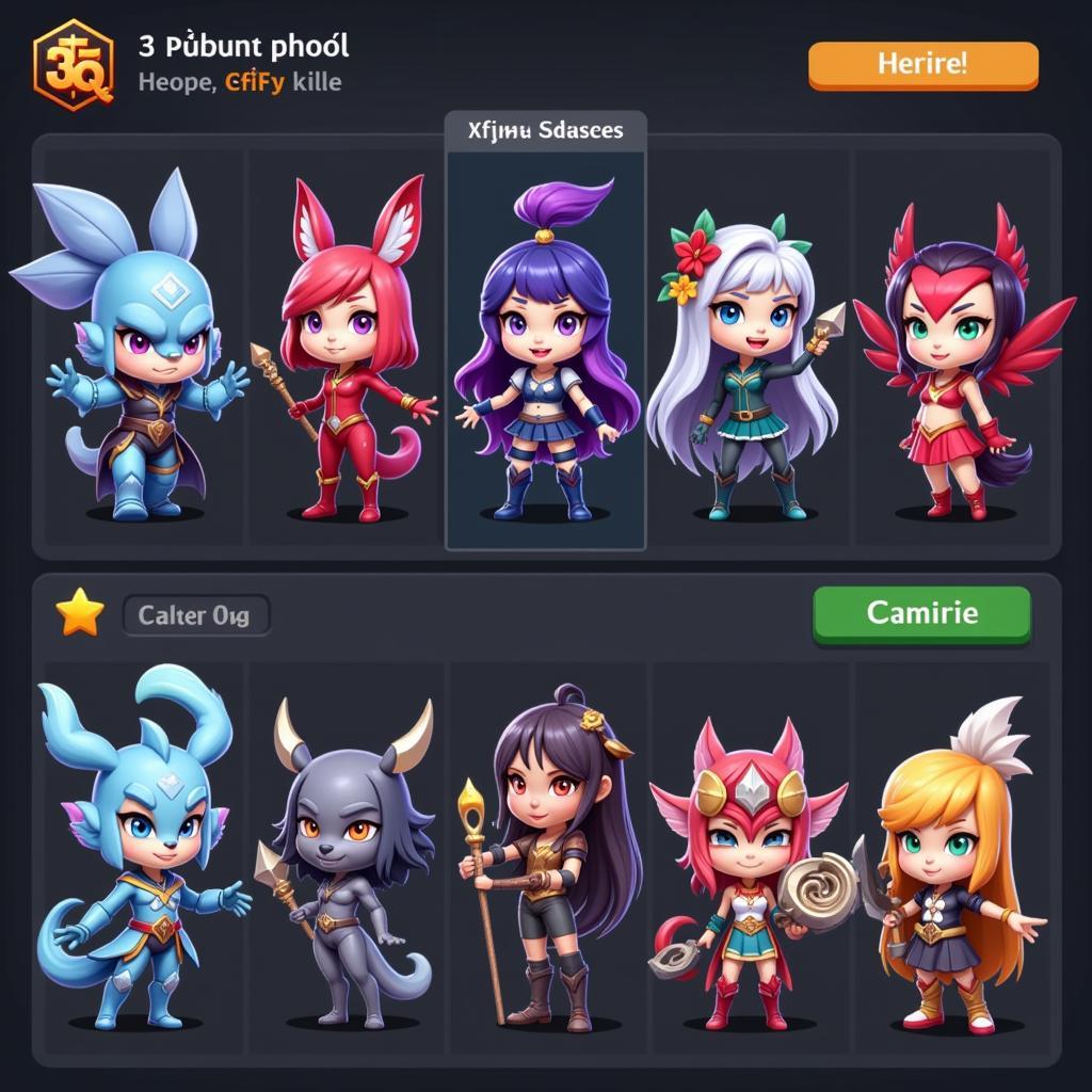 3Q Mobile Trung Quốc APK Hero Roster