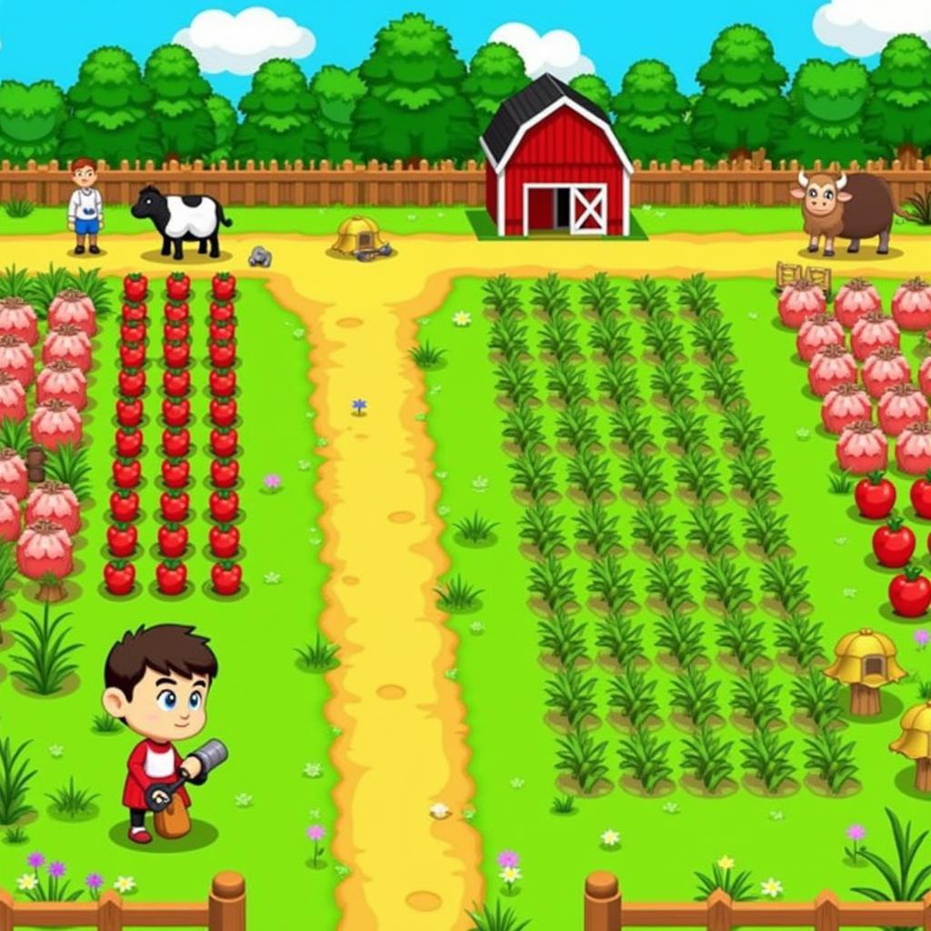 8-Bit Farm Gameplay Screenshot