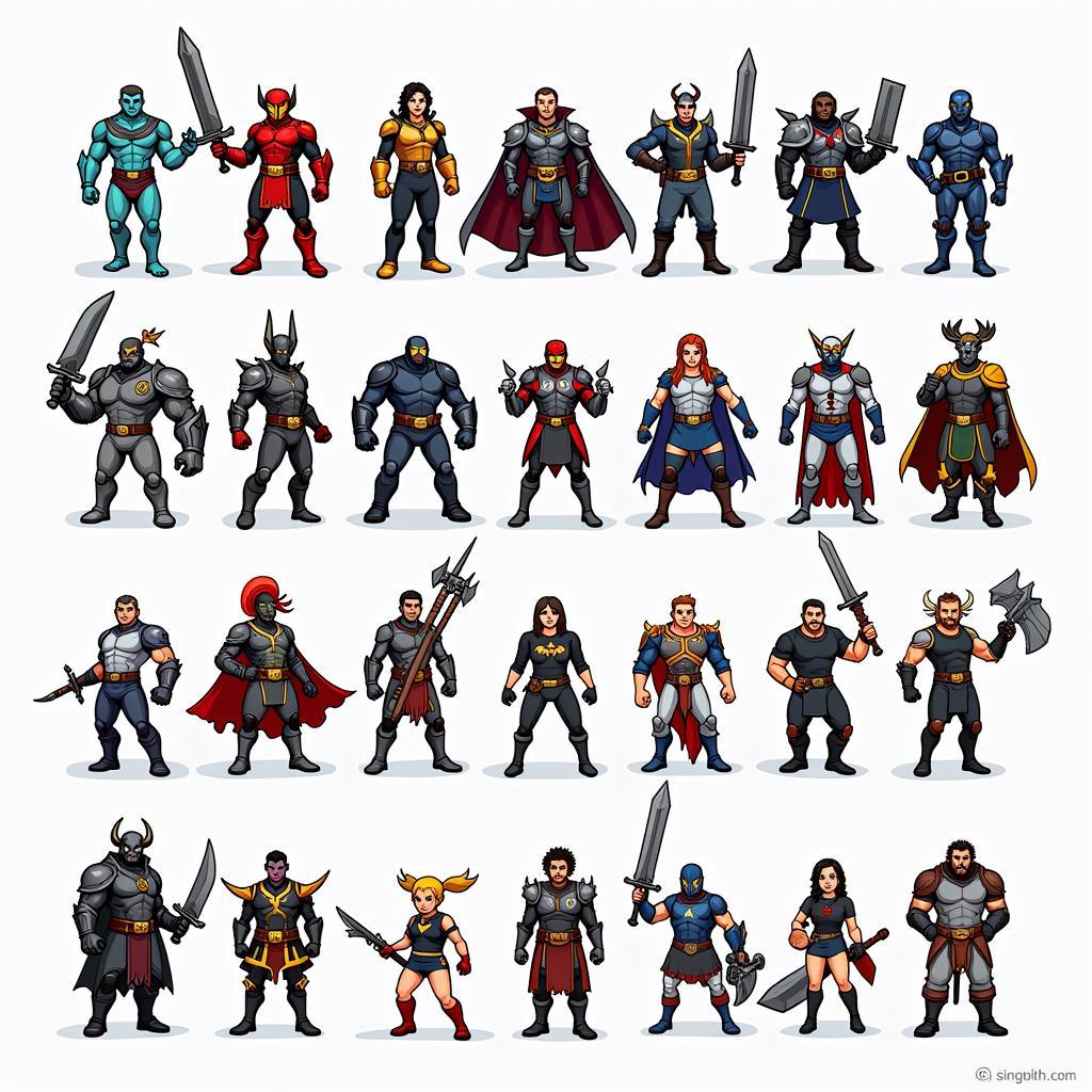 8 Bit Heroes Character Roster