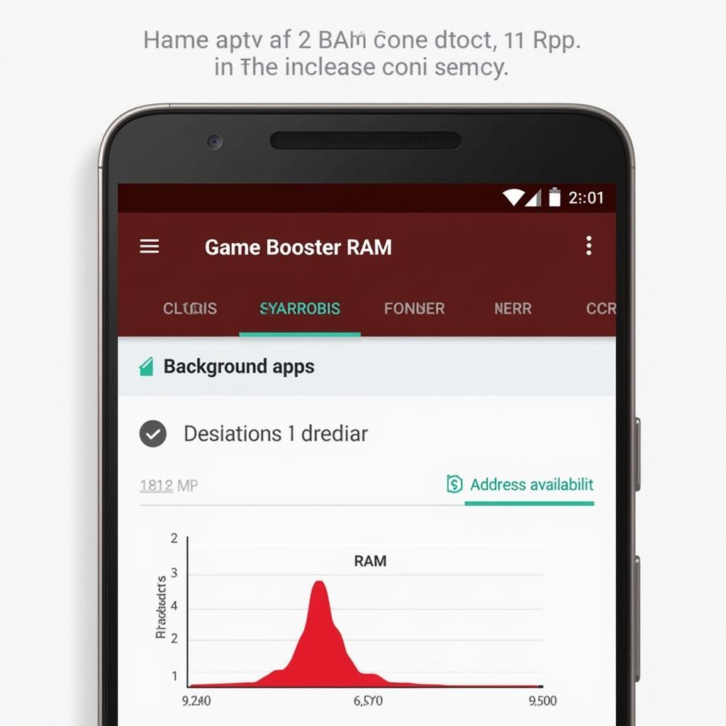 80x Game Booster Pro APK RAM Optimization: Illustration showing how the app frees up RAM by closing unnecessary background processes, allowing for smoother gameplay.