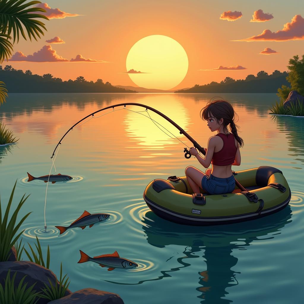 A Girl Adrift Fishing Screenshot