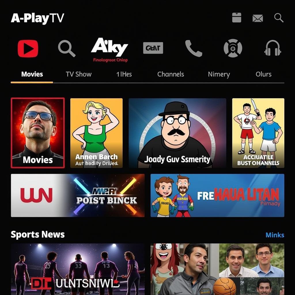 A-Play TV APK Content Categories