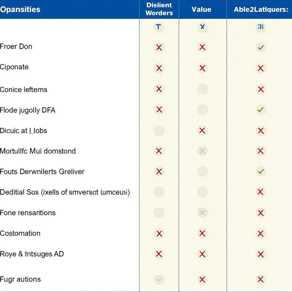 Able2Extract feature comparison table