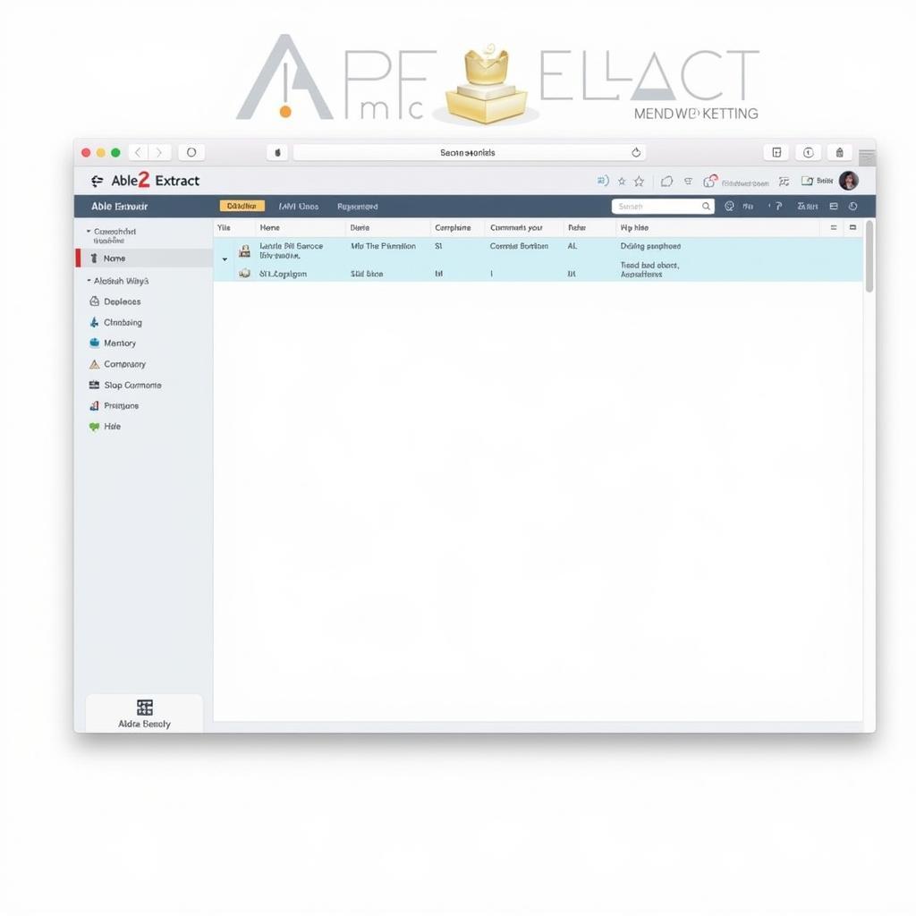 Able2Extract user interface