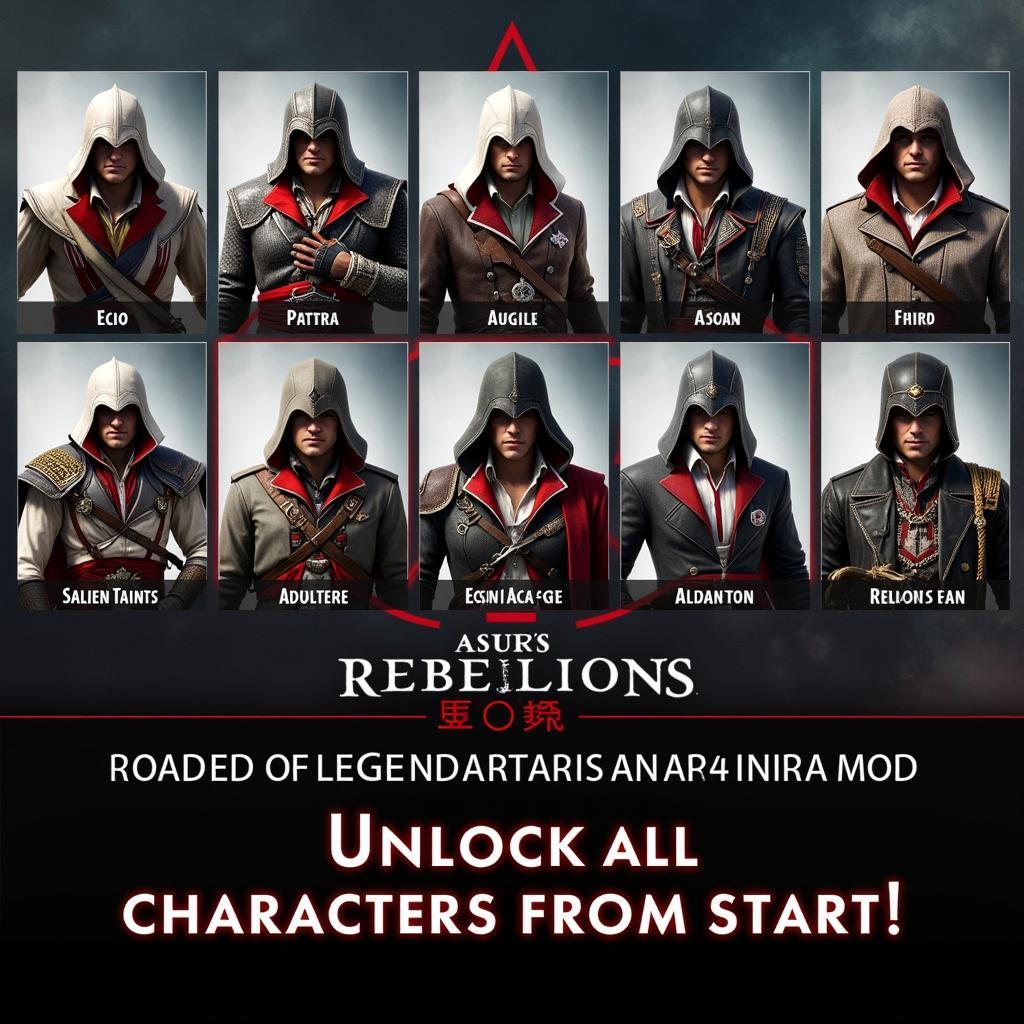 AC Rebellion Mod APK Characters