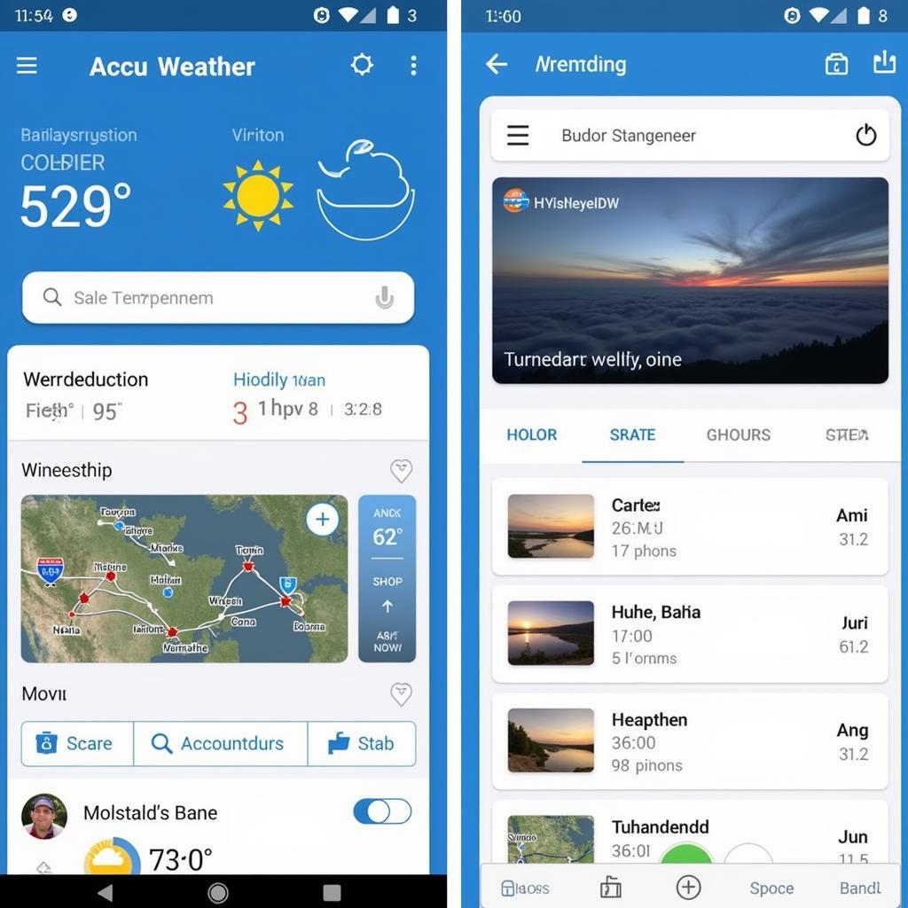 AccuWeather App Interface