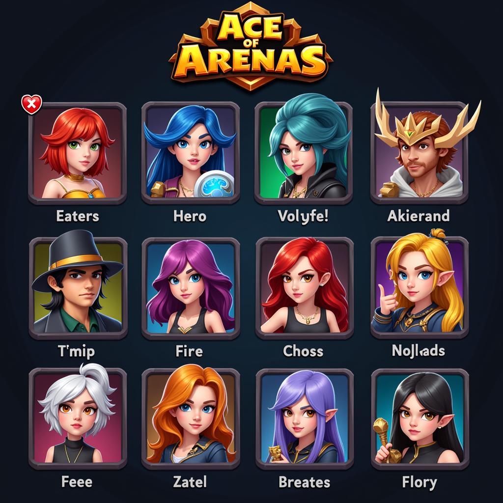 Ace of Arenas 2 Hero Selection Screen