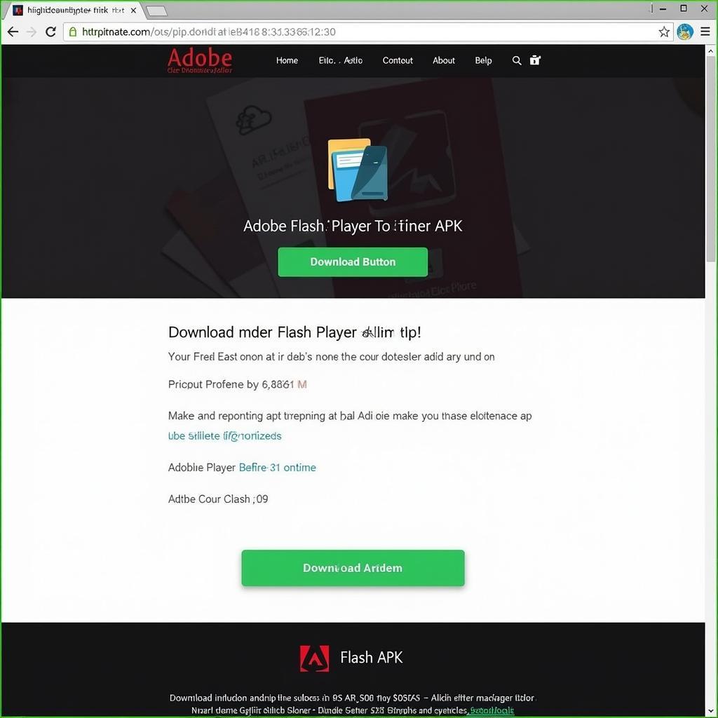 Fake Adobe Flash Player APK Download Website