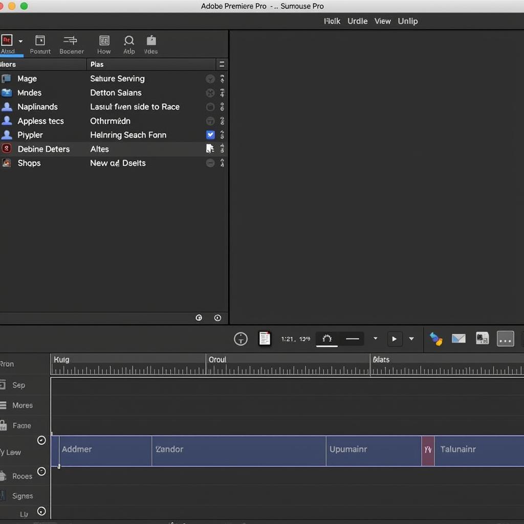 Adobe Premiere Pro Editing Interface