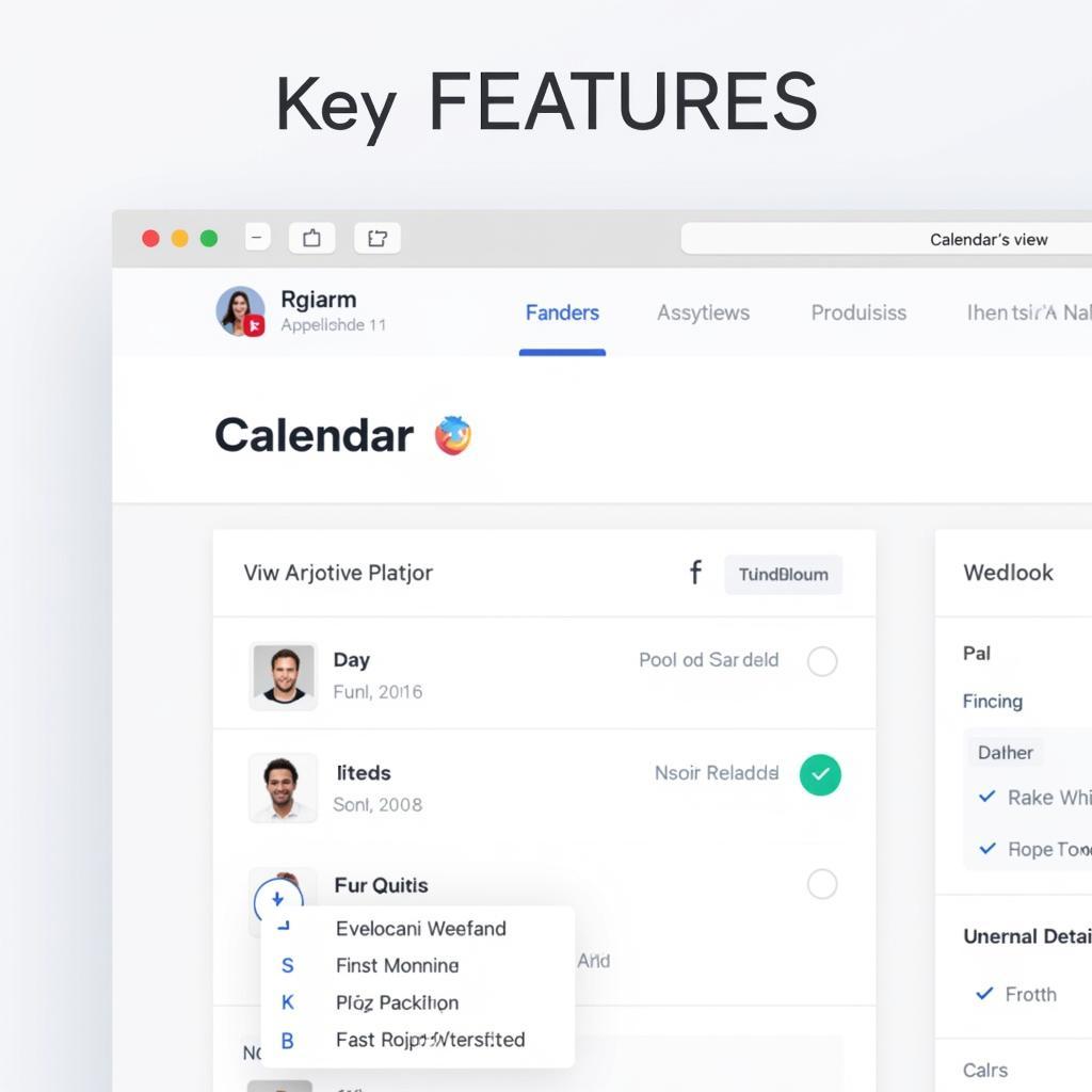 Agenda Calendar View Features