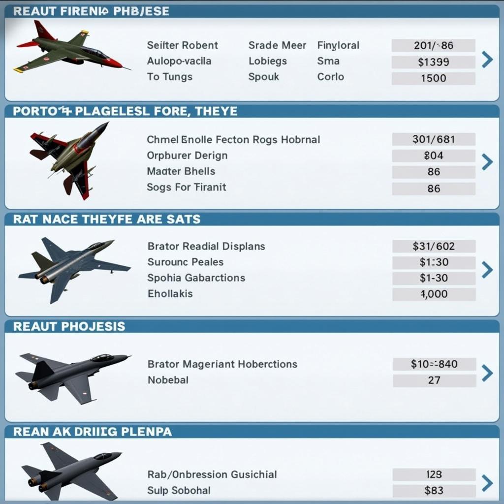 Air Supremacy Jet Fighter Mod APK Aircraft Selection