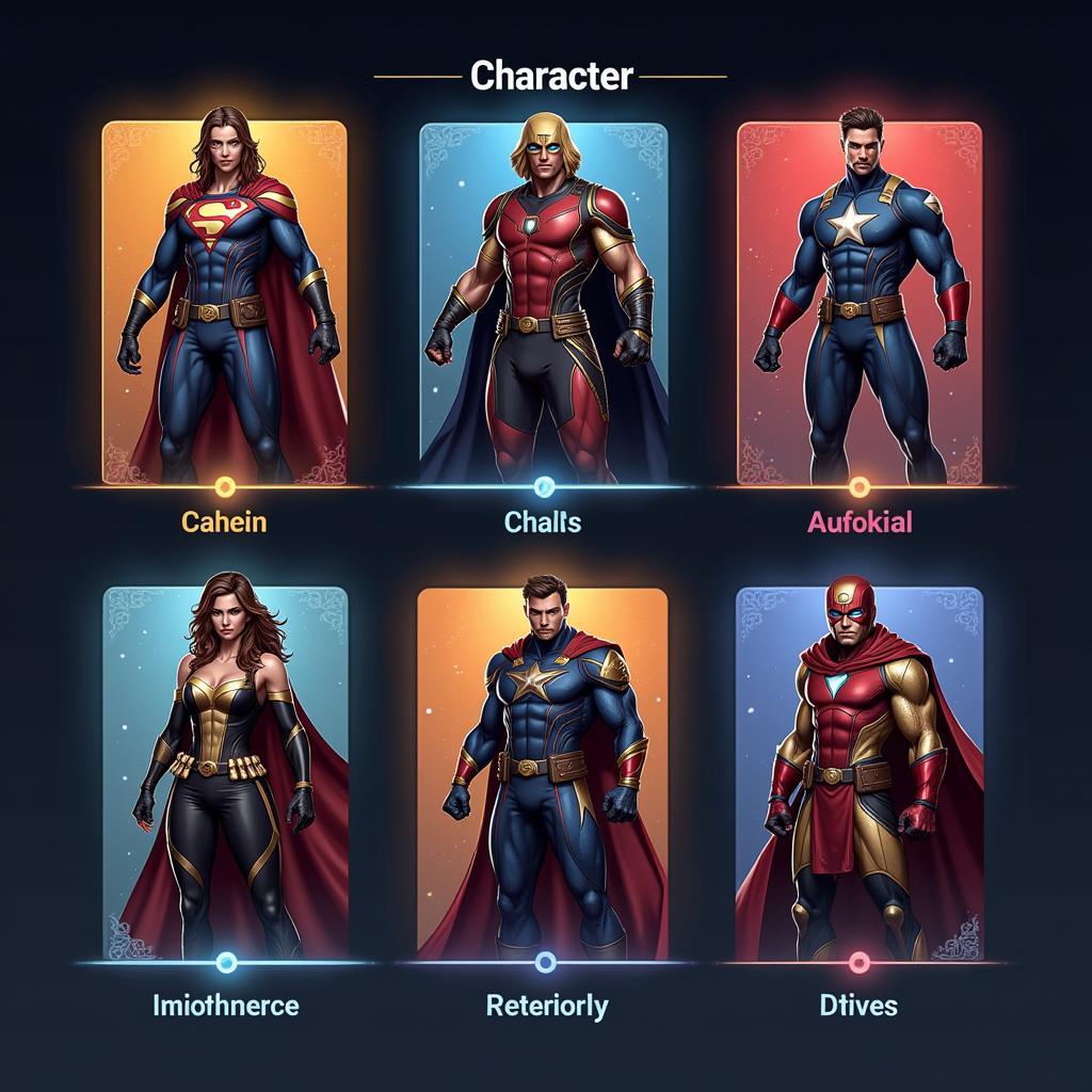 AirConsole Hero character selection screen