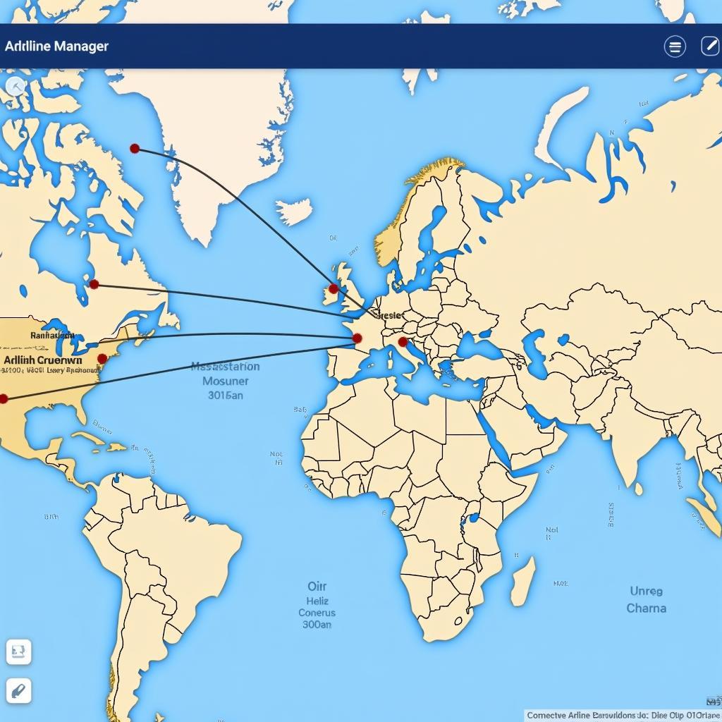 Airline Manager Mod APK - Global Route Map