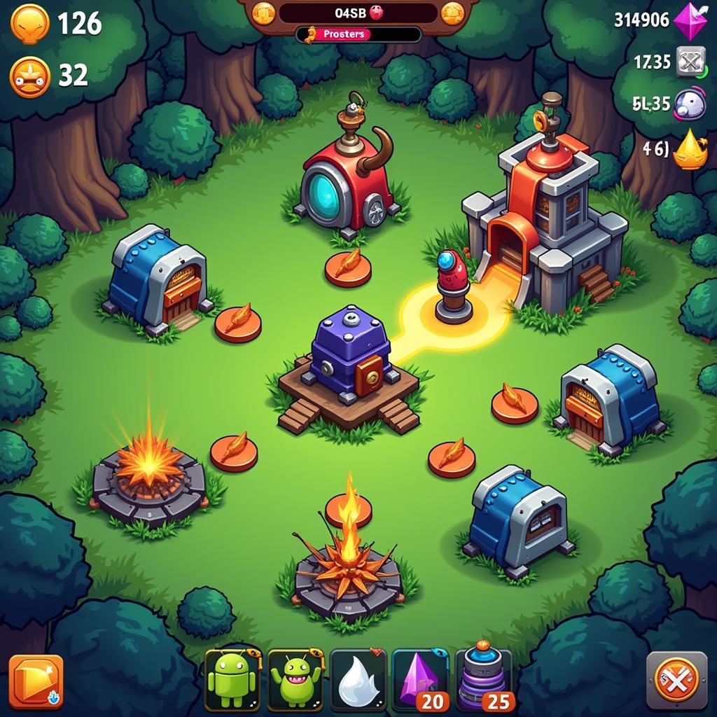 Intense Gameplay of Alien Creeps TD Mod APK