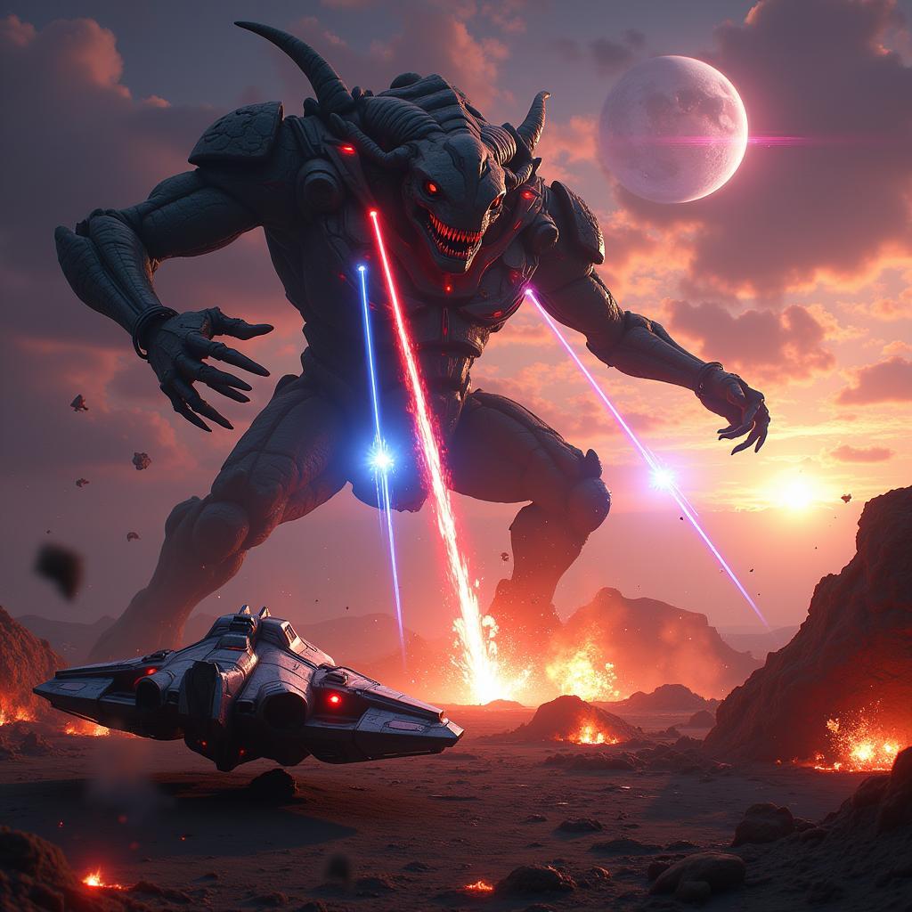 Alien Shooter Boss Battle Screenshot