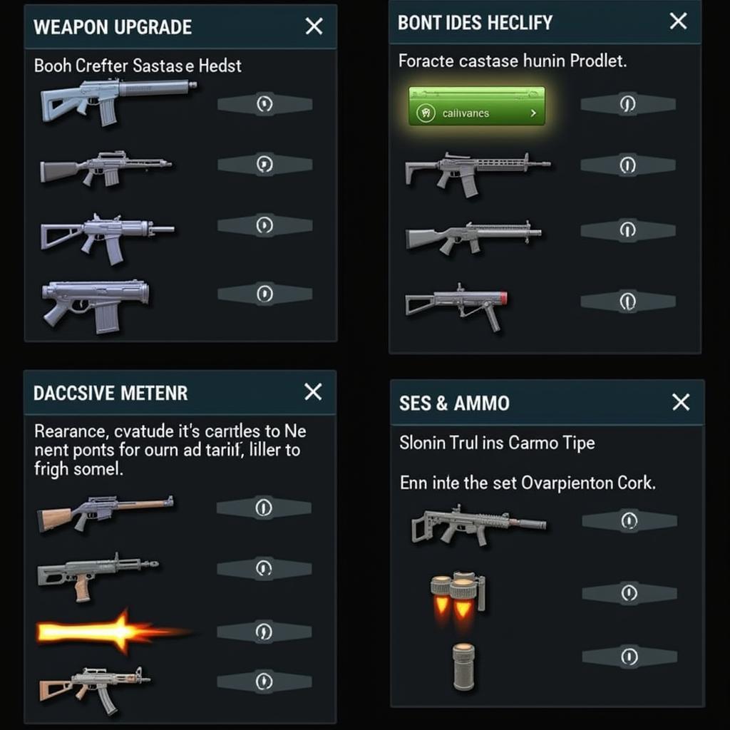 Alien Shooter Lost City Weapon Upgrade Screen