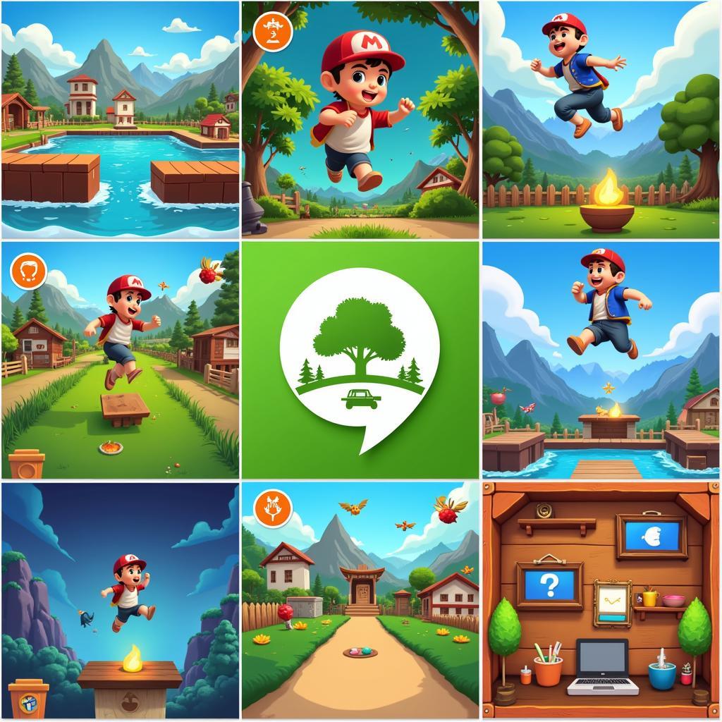 Screenshots of alternative jumping games available on app stores