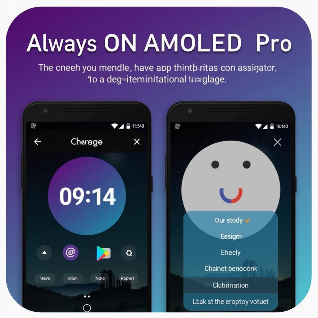 Always On AMOLED Pro APK Interface