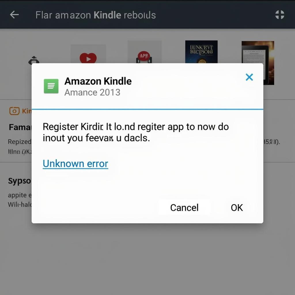 Amazon Kindle Apk 3.5 Registration Error