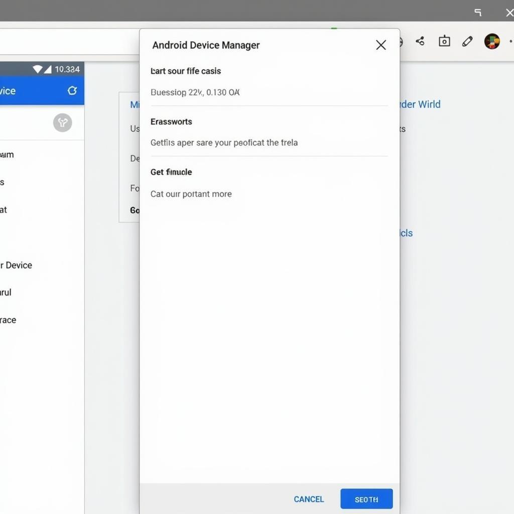 Android Device Manager Interface