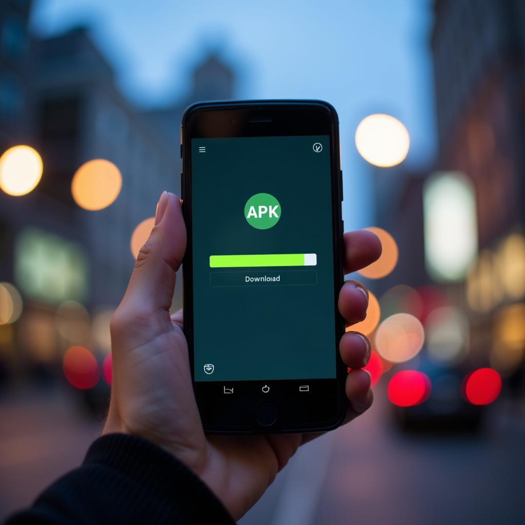 Android phone downloading an APK file