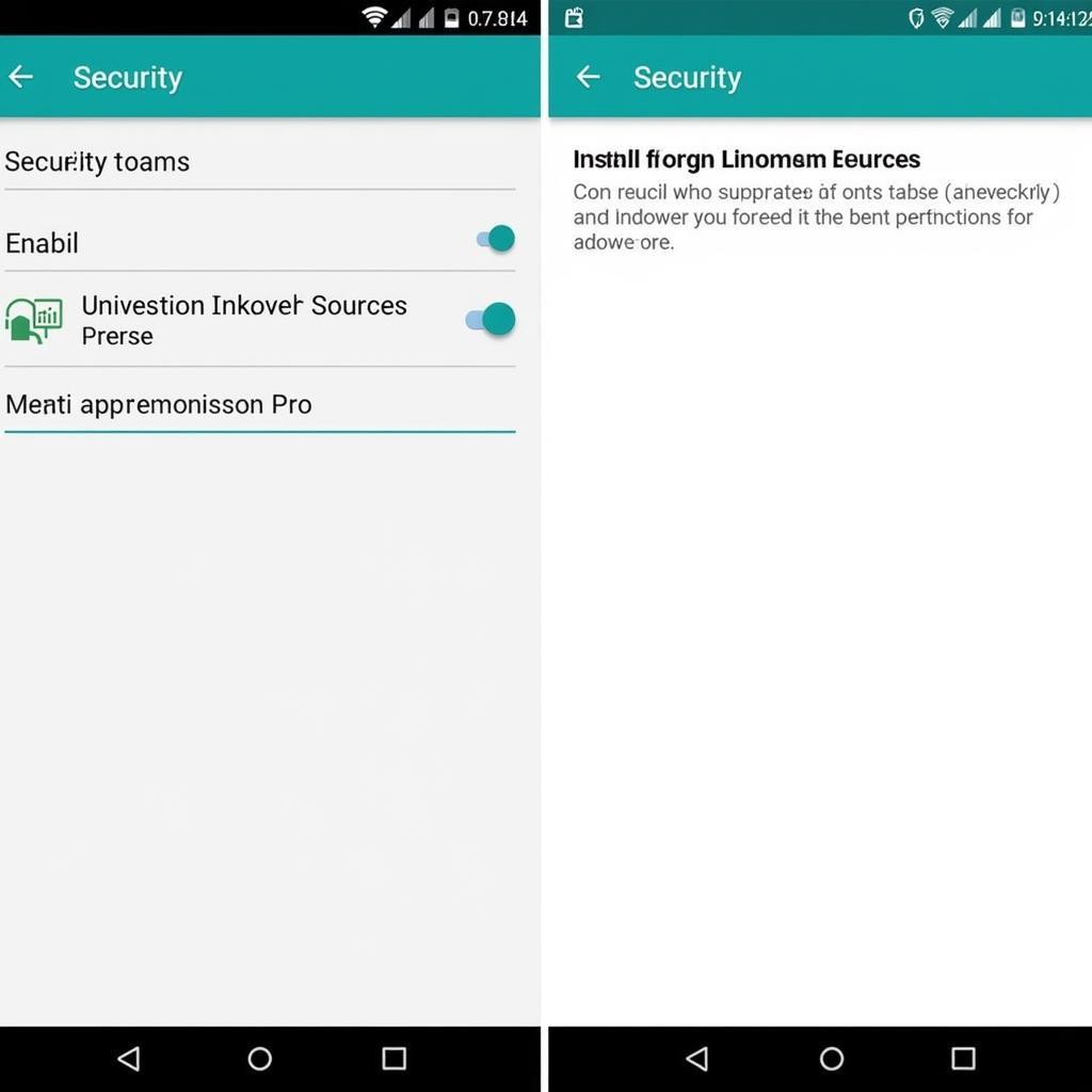 Enhancing security settings on an Android device