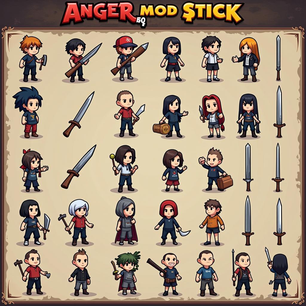 Anger of Stick 4 Mod Money Weapons and Characters Selection