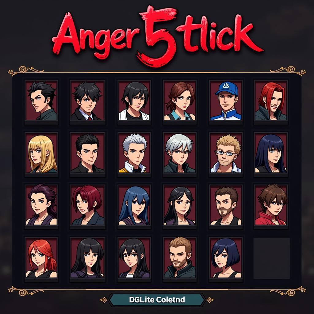 Anger of Stick 5 Mod Apk Character Selection Screen