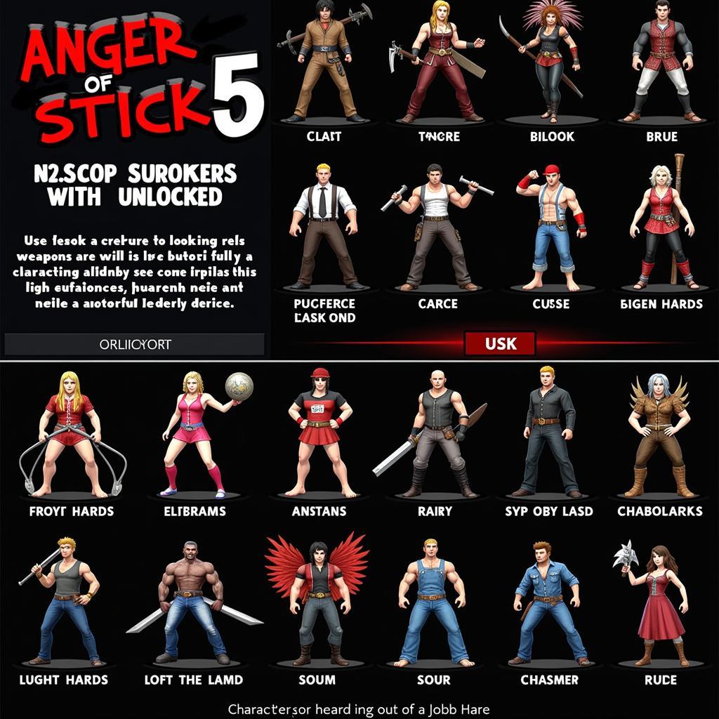 Anger of Stick 5 with Unlocked Characters and Weapons