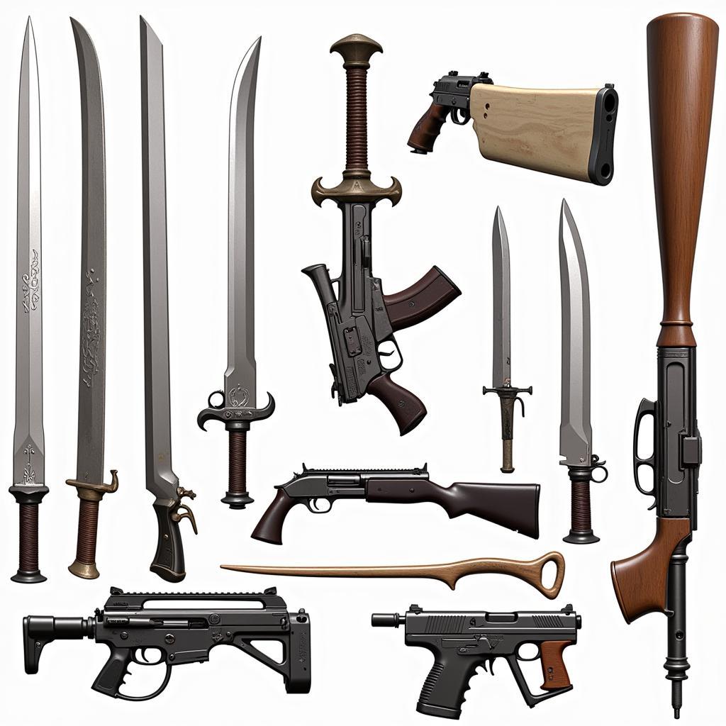 Variety of weapons in Anger of Stick 5