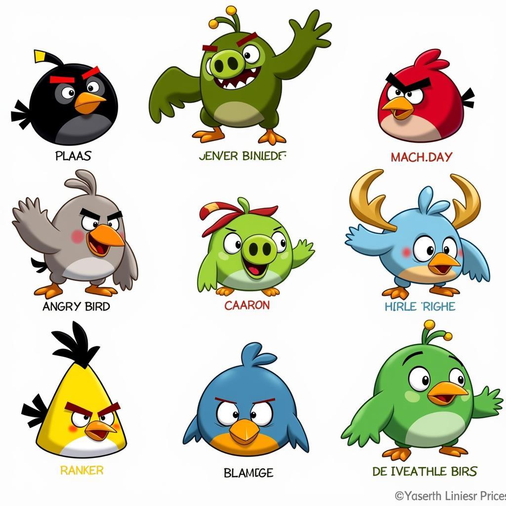 Angry Birds Dice Characters