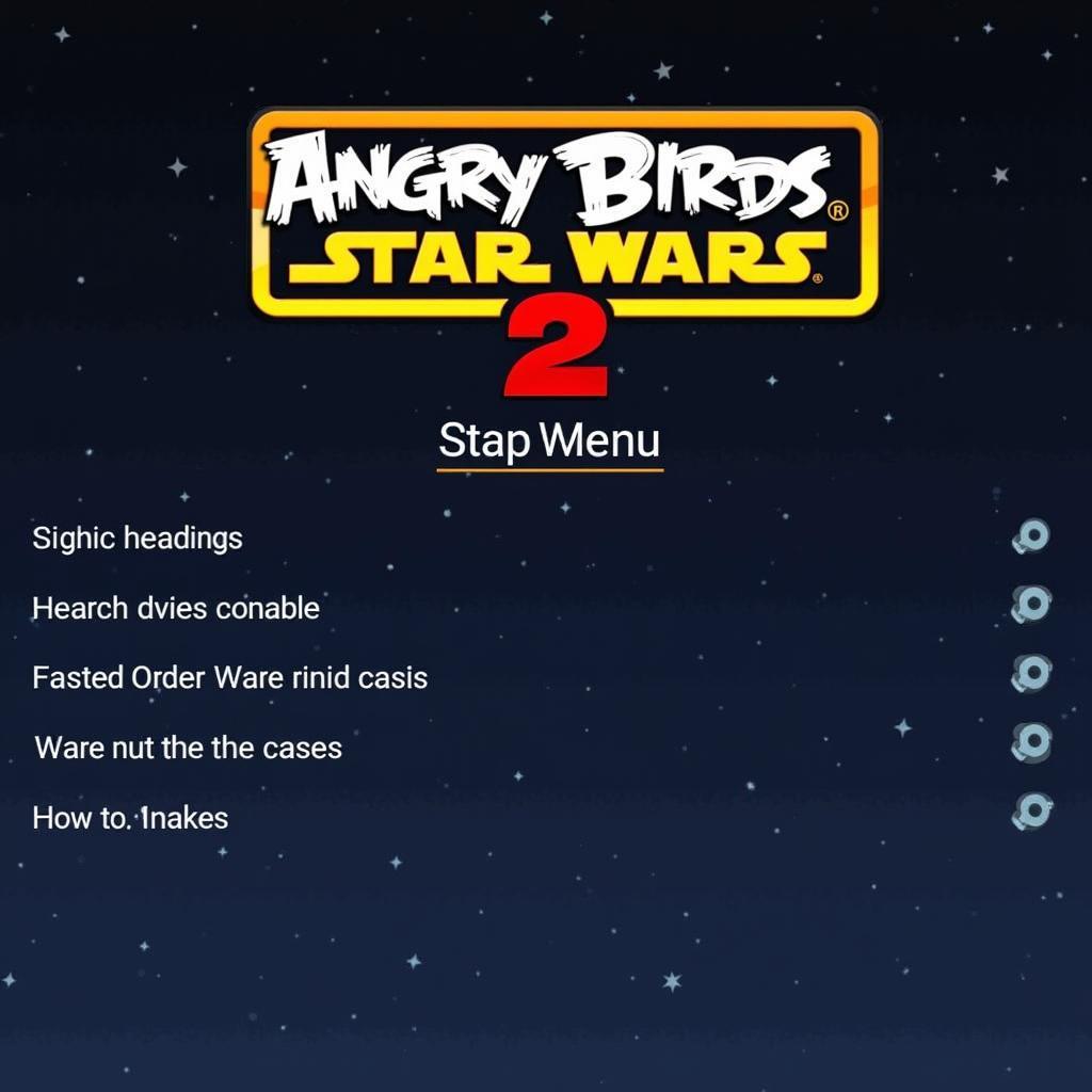 Angry Birds Star Wars 2 Mod APK Main Menu Screenshot