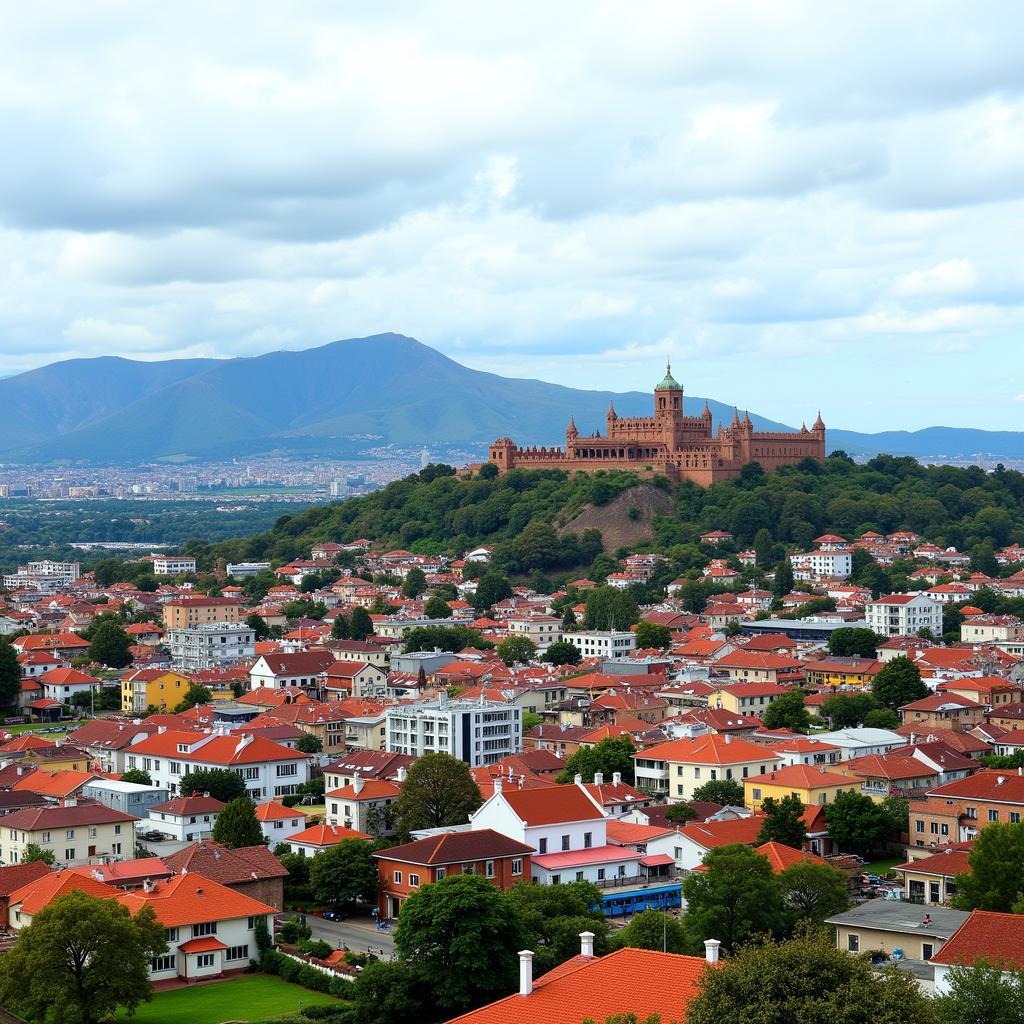 Antananarivo cityscape from above