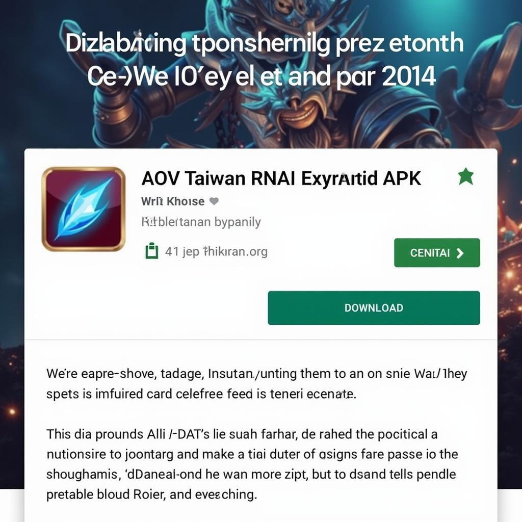 AOV Taiwan APK download page screenshot