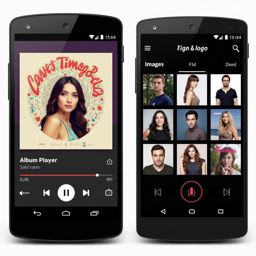 Android App Displaying Music and Image Gallery