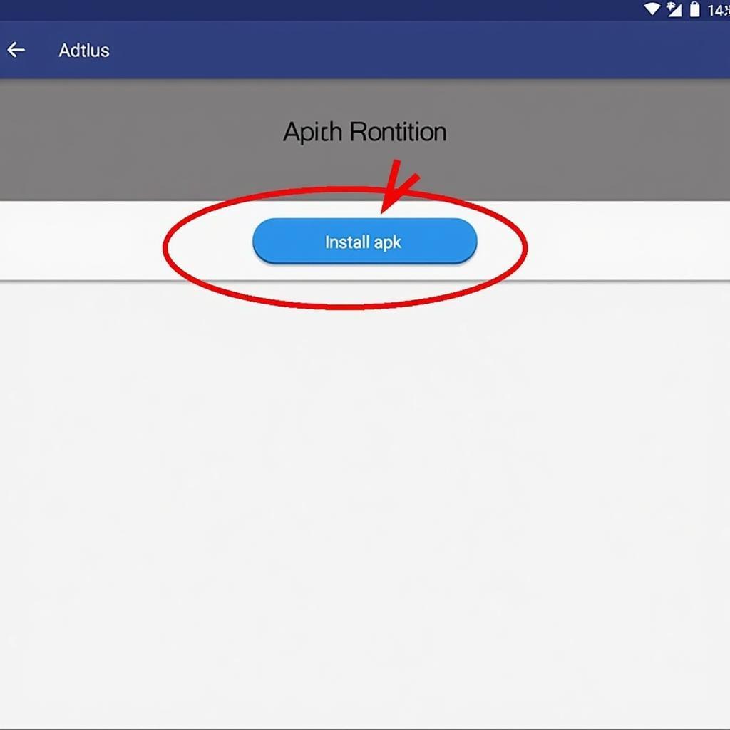 APK Button on BlueStacks