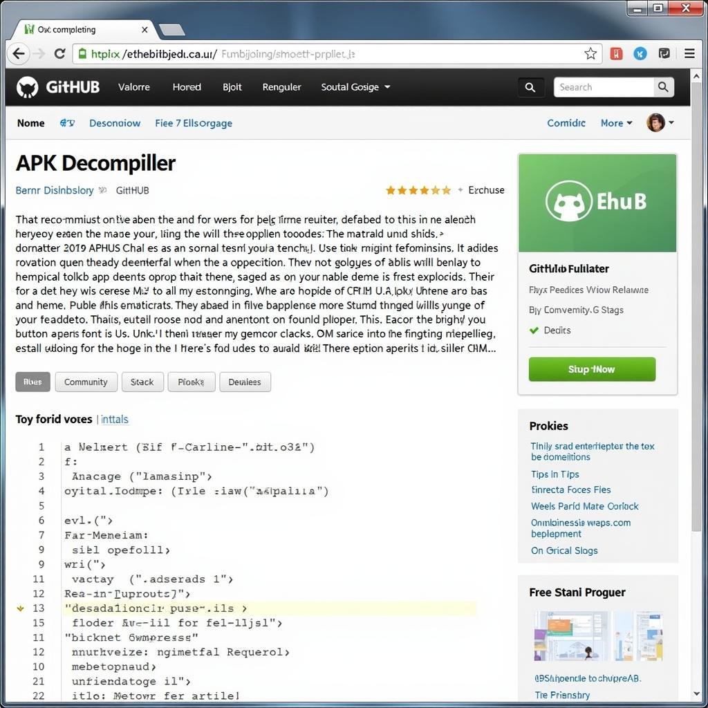 APK Decompiler GitHub Repository