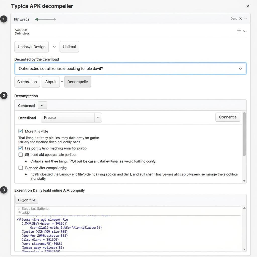 Example of an APK Decompiler Online Interface