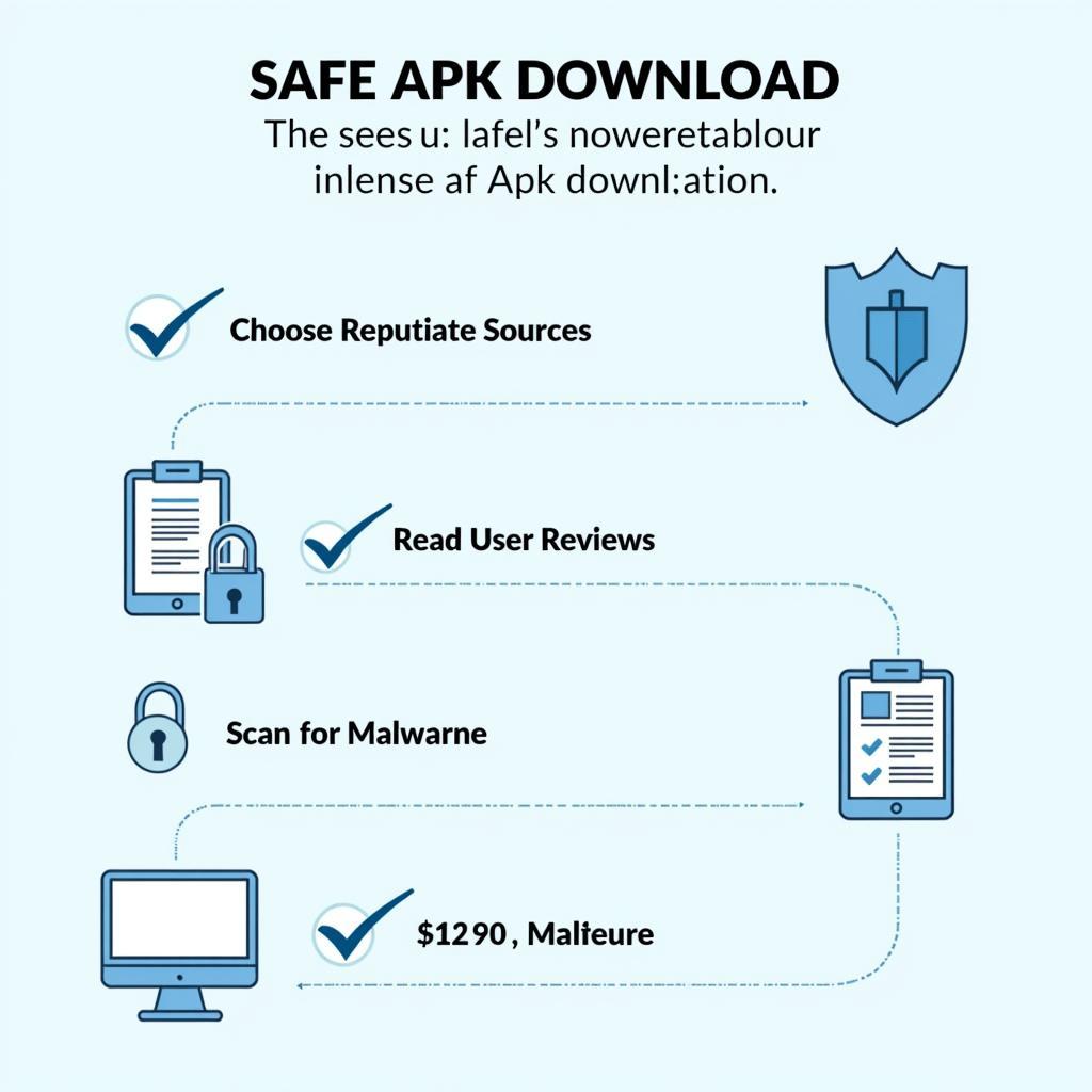 Safe APK Downloading Guide with Security Icons