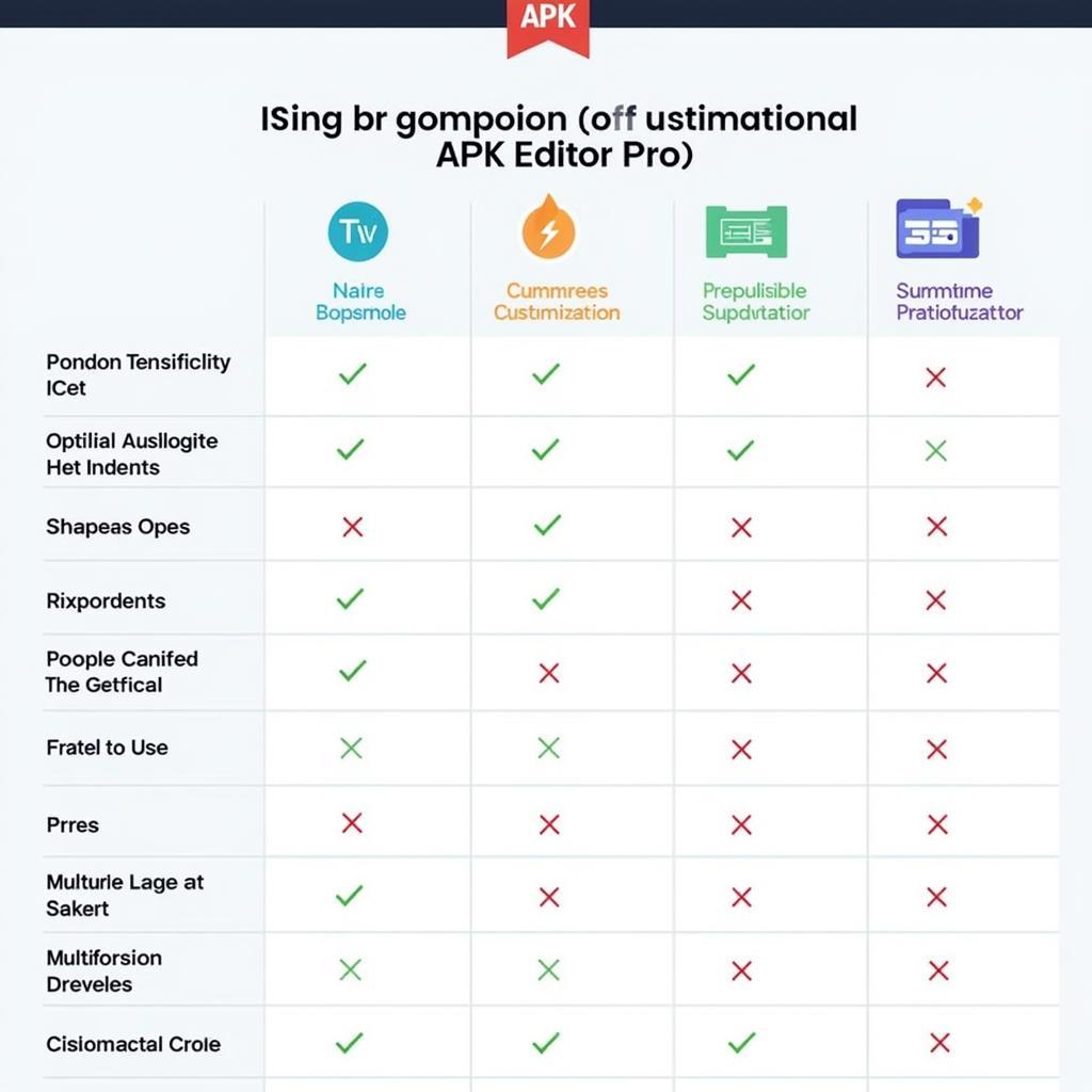 APK Editor Pro Comparison Chart