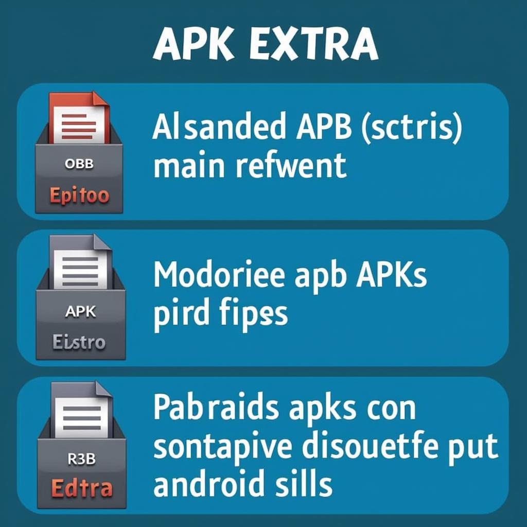 Various types of APK Extra files