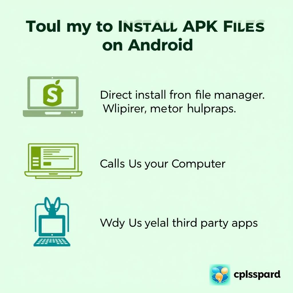 Different methods to install APK files on Android