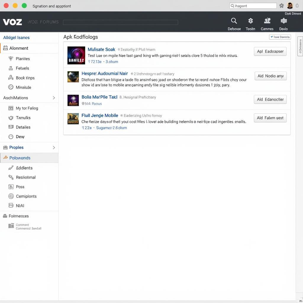 VOZ Forum Screenshot