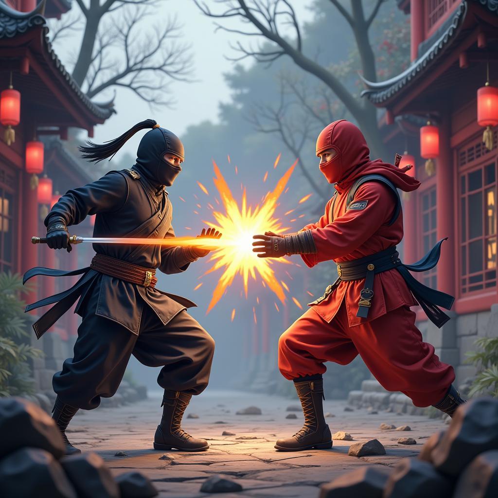 APK Ninja Dai Chien Combat Scene